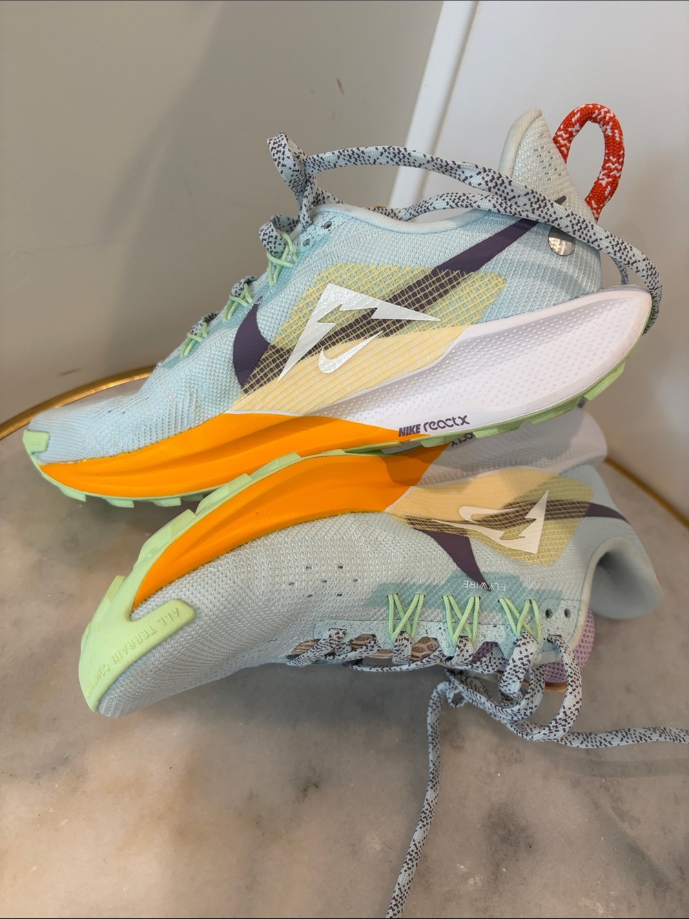 Nike Running Shoes in Mint, Orange & Purple